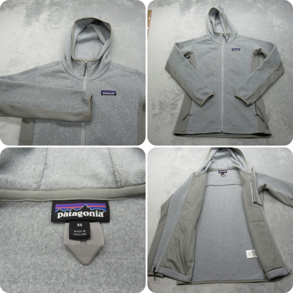 Patagonia Better Jacket Hoody Women XS Gray Full Zip Knit Hybrid Hiking Outdoor